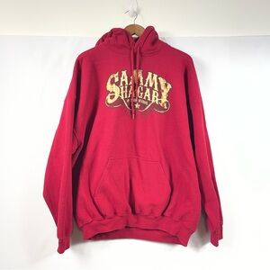 Sammy Hagar Band Hoodie Maroon Sweatshirt Tour 80s Rock 2XL Gildan Merch